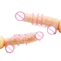Male Bone Shape Crystal Pink Penis Rings Delay Time Increase Cock Adult Toys