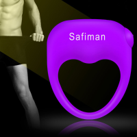 Male Double Resonance Silicone Vibrator Waterproof Powerful Penis Rings Adult Toy