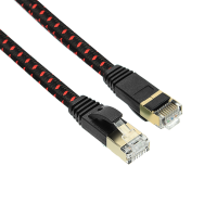 Mantistek® Ec1 Cat7 1~10m 10gbps Rj45 Braided Flat Cable Patch Cord Ethernet Cable Lan Cord