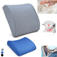 Memory Foam Back Lumbar Support Cushion Travel Cart Office Seat Pillow Fatigue Relief