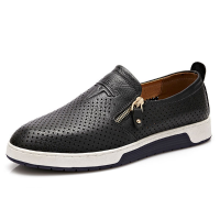 Men Casual Breathable Genuine Leather Flats Oxfords Shoes