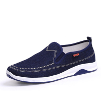 Men Casual Comfy Lightweight Denim Cloth Slip On Oxfords
