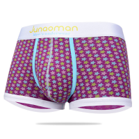 Men Comfortable Breathable Cotton Fashion Printing Boxers Low Rise Underwear