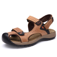 Men Comfy Anti Collision Breathable Toe Hook Loop Sandals