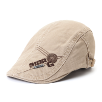 Men Embroidery Letter Cotton Beret Cap