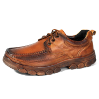 Men Moc Toe Soft Genuine Leather Oxfords