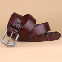 Men Retro Business Leather Belt Casual Needle Buckle Waistband Strip Belt