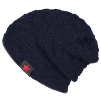 Men's Cotton Knitted Beanie Earmuffs Cap Stretchable