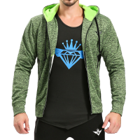 Men's Fashion Sports Fitness Zipper Slim Hooded