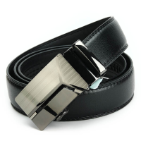 Men's Pu Microfiber Leather Automatic Buckle Belt Business Waist Strap Belt Waistband Ceinture