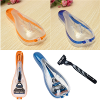 Men's Razor Blades Travel Holder Box Manual Shaver Organizer Storage