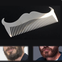 Men's Stainless Steel Beard Comb Hair Brush Mustache Trimming Grooming Maintain Durable
