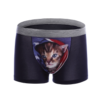 Men Soft Breathable Modal 3d Animal Pattern Funny Underwear U Convex Pouch Boxers