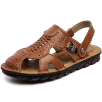 Men Weave Leather Sandals Casual Breathable Shoes
