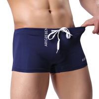 Mens Beach Sexy Quickly Dry Boxers Trunks Summer Swimming Surf Shorts
