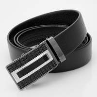 Mens Business Fashion Automatic Buckle Waistband Strap Black Coffee Cowhide Leather Belt