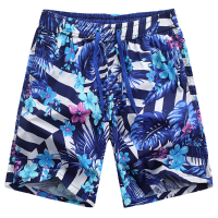 Mens Floral Printing Fashion Board Shorts Casual Summer Swimming Beach Shorts