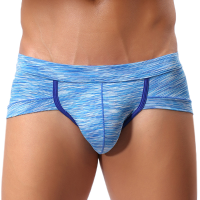 Mens Patchwork Breathable Comfortable Casual Low Waist U Convex Sport Briefs