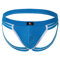 Mens Sexy Breathable Hip Lifting Low Waist U Convex Pouch Contrast Color Thongs