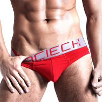 Mens Sexy Mid Rise Briefs Breathable Soft Ice Silk U Convex Personality Underwear