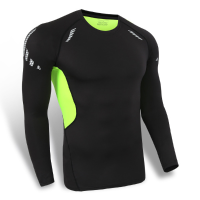 Mens Tight Breathable Wicking Quick Drying Stretch Long Sleeves T Shirt Sports Traning Tees