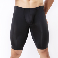 Mens Ultra Thin Underpants Sexy Solid Color U Convex Pouch Casual Underwear