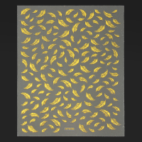 Metallic Gold Adhesive Feather Design Nail Art Sticker Decal