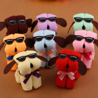 Microfiber Cotton Towel Hot New Dog Cake Shape & Sun Glasses Towel Cotton Washcloth Wedding Gifts