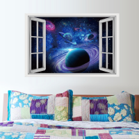 Miico 3D Star Bright Planet Bedroom Living Room Wall Stickers Home Decor Mural Art Removable Planet Wall Decals