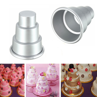 Mini 3 Tier Cup Cake Pan Mould Cake Cookies Pudding Baking Mold Tin H504