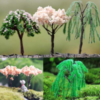 Mini Landscape Tree Cherry Willow Tree Home Garden Decor