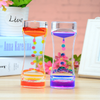 Modern Floating Color Mix Illusion Timer Hourglass Liquid Motion Visual Desktop Toy Home Room