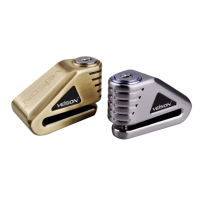 Motorcycle Bicycle Mini Discs Lock Mountain Bike Anti Theft Silver Bronze 2.99 X 1.69 X 2.05In