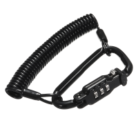 Motorcycle Scooter Security Helmet Lock Combination Coded Pin With T Bar Rubber Cable