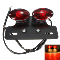 Motorcycle Tail Brake Light Indicator Rear Licence Plate Red Lamp