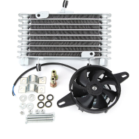 Motorcycles Modified Large Oil Cooler Radiator And Fan Combination Package