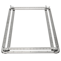 Multi Angle Measuring Ruler Stainless Steel Protractor Template Tool For Diy Crafts Layout