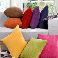 Multi Color Office Square Corn Kernels Corduroy Sofa Decoration Throw Pillow Case Cushion Cover