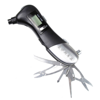 Multi Function Auto Emergency Tool With Digital Tire Gauge Black