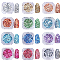 Nail Art Glitter Powder Tattoo Holographic Laser Sequins Pigment Manicure Diy