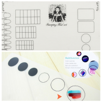 Nail Art Silicone Practice Mat Stamping Plate Sticker Transfer Pad Washable Manicure Tool