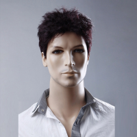 Nawomi Cool Men 100% Kanekalon Straight Synthetic Hair Wig Wine Red Natural Soft Capless
