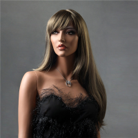 Nawomi Natural Soft 100% Kanekalon Synthetic Hair Wig Long Straight Side Bang Capless Elegant