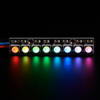 Neopixel Straight Board 8x 5050 Rgbw Cool White Led 6000k With Integrated Drivers Module
