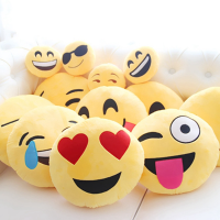 New Cute Emoji Expression Throw Cotton Pillow Stuffed Plush Sofa Bed Cushion