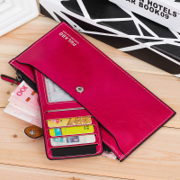 New Fashion Women High Quality Pu Leather Long Wallet Zipper Handbag Card Holder Coin Purse