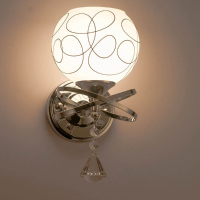 New Modern E27 Crystal Single Head Wall Light For Living Room Bedroom Bedside Lobby