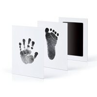 Newborn Baby Handprint Footprint Photo Frame Kit Non Toxic Clean Touch Ink Pad