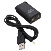 Ni Mh 4800mah Battery + Usb Charger Cable For Xbox 360 Controller