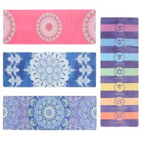 Non Slip Gym Yoga Exercise Pilates Mat Suede Nature Rubber Exclusive Design Pad